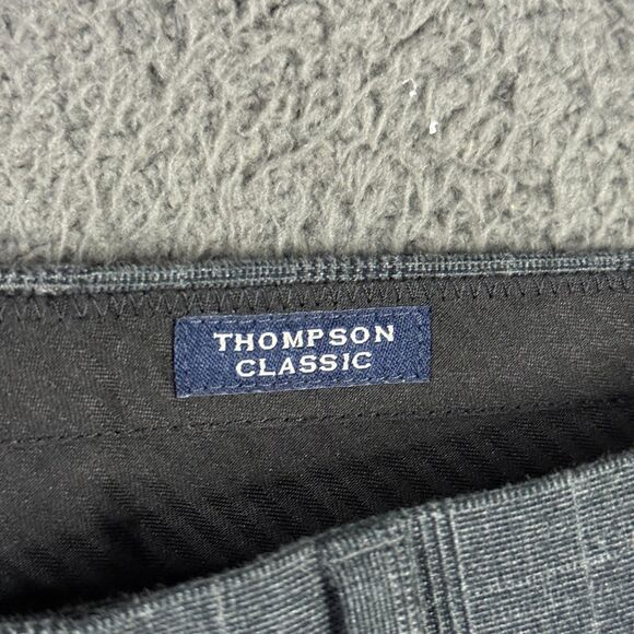 J Crew Pants Mens 35x32 Gray Plaid Thompson Classic Fit Chinos Preppy NWT - Picture 4 of 15